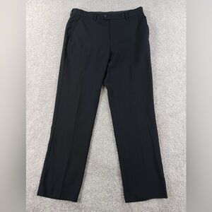 ALBERTO CARDINALI black slacks front and back pockets SZ 32x30 (adjustable hem)